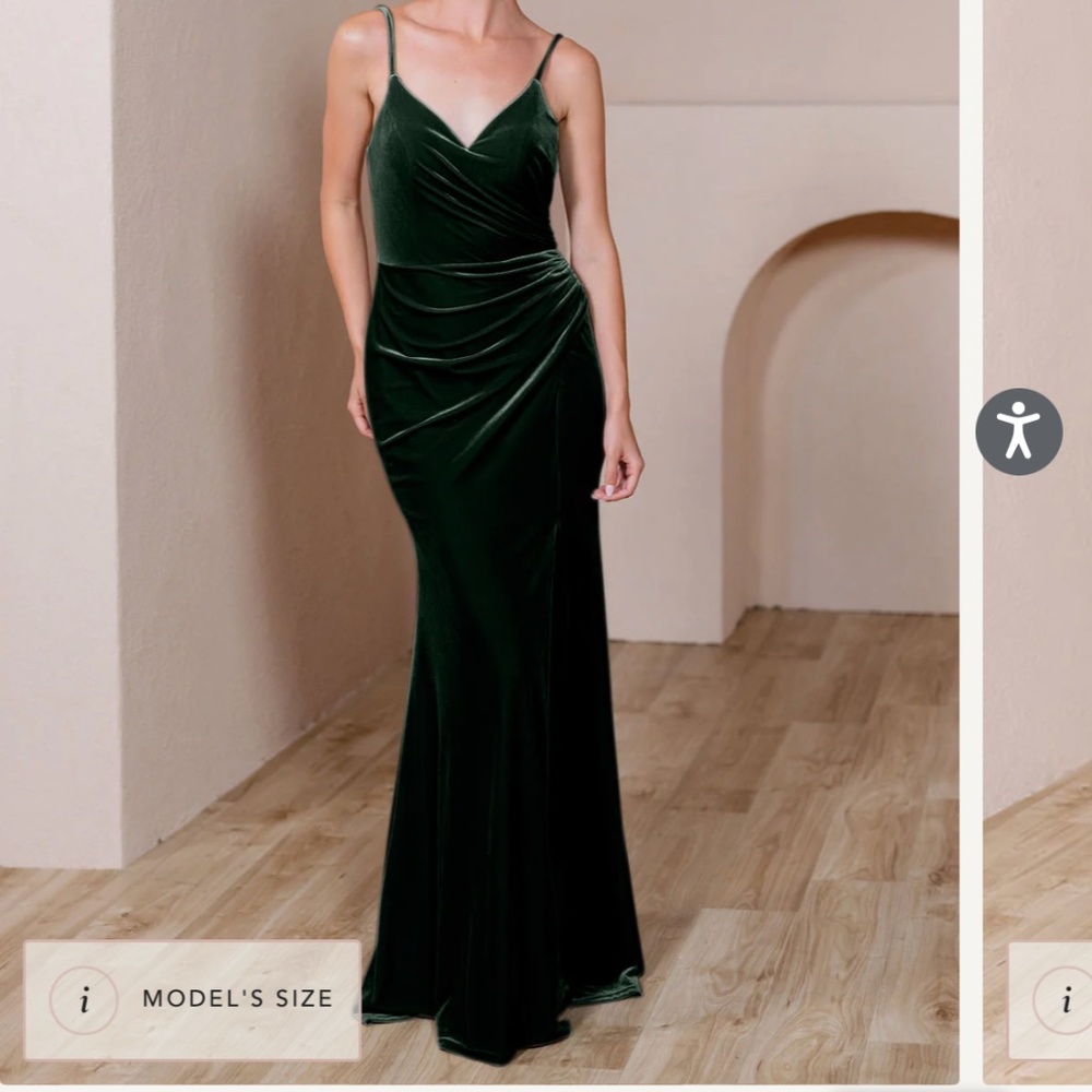 Revelry Rory Velvet bridesmaid dress